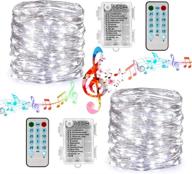 100 led sound activated battery string lights with remote – waterproof fairy lights for tree, party, home decorations логотип