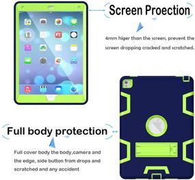 img 1 attached to 📱 High Impact Hybrid Protective Case Cover with Kickstand for iPad Pro 9.7 & iPad Air 2 - 2016 Release