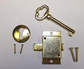 img 4 attached to 🔒 Enhance Security & Style with NEW Brass Ridgeway Howard Miller Sligh Grandfather Clock Door Lock & Key Set