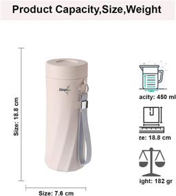 img 1 attached to 🌿 Bamboo Fiber Water Bottle Tumbler 18 oz - Eco-Friendly, Biodegradable, Multiple Colors (Pink) - Ultra Light-Weight Eco Cup