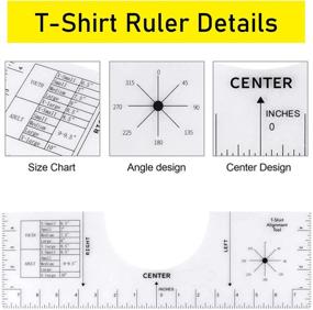 img 2 attached to 👕 Ultimate T-Shirt Alignment Kit: 2 Acrylic T-Shirt Rulers + Measuring Ruler + Vinyl Placement Graphic Guide - Perfect for Fashion Design and Clothing Size Alignment