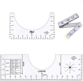 img 4 attached to 👕 Ultimate T-Shirt Alignment Kit: 2 Acrylic T-Shirt Rulers + Measuring Ruler + Vinyl Placement Graphic Guide - Perfect for Fashion Design and Clothing Size Alignment