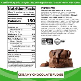 img 3 attached to Orgain Organic Plant Based Protein Powder - Creamy Chocolate Fudge, 21g Protein, Vegan, Low Net Carbs, Non Dairy, Gluten Free, Lactose Free, No Sugar Added, Soy Free, Kosher, 1.02lb