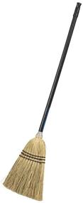 img 2 attached to Quickie Natural Fiber Upright Angle Broom - Ideal for Garages, Courtyard, 🧹 Sidewalks, Decks, and Outdoor Surfaces, Effortlessly Sweeps and Cleans Home, Kitchen, Room, Office Floors