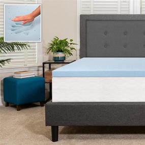 img 2 attached to Enhance Your Sleep with Flash Furniture Capri 2-inch Cool Gel Memory Foam Mattress Topper - Twin