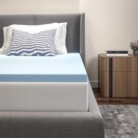 img 4 attached to Enhance Your Sleep with Flash Furniture Capri 2-inch Cool Gel Memory Foam Mattress Topper - Twin