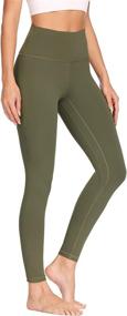 img 4 attached to Ronanemon Women's High Waist Yoga Leggings with Pocket, Tummy Control, 4 Way Stretch, Buttery Soft Workout Pants