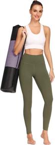 img 2 attached to Ronanemon Women's High Waist Yoga Leggings with Pocket, Tummy Control, 4 Way Stretch, Buttery Soft Workout Pants