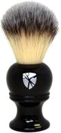 🐰 animal-free luxury: safety razor synthetic bristle shaving brush by luxury barber logo