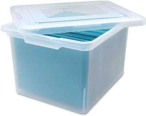 img 1 attached to Lorell LLR68925 Letter/Legal Plastic File Box: Organize Files Efficiently with 1 EA