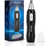 🪒 2021 upgraded painless ear and nose hair trimmer for men and women - battery operated (black) logo