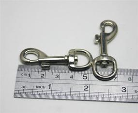 img 1 attached to 🔗 Pack of 10 Oval Ring Lobster Clasp Claw Swivels, 0.44" Inside Diameter, Silvery Finish - Ideal for Dog Collars and Straps