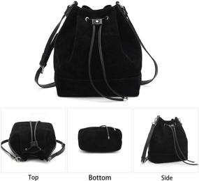 img 3 attached to 👜 Stylish Drawstring Bucket Crossbody Shoulder Handbags for Women with Wallets - Ideal Totes