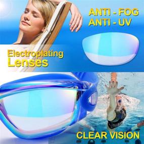 img 1 attached to 🏊 Yizerel Swim Goggles: 2 Pack Adult & Youth Swimming Goggles, No Leaking Anti Fog UV 400 Protection, Waterproof Clear Vision for Triathlon & Pool