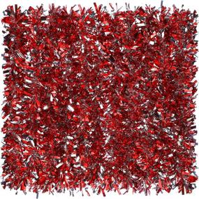 img 4 attached to 🎄 Sparkling 39.4 Feet Christmas Tinsel Garland - Glittering Twist Streamers for Festive Decorations - Silver, Red, and Green - Ideal for Indoor, Outdoor, and Wedding Themes