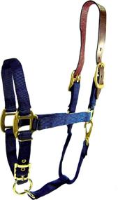 img 1 attached to 🐴 Premium Hamilton 1-Inch Nylon Horse Halter: Adjustable with Leather Head Poll and Throat Snap