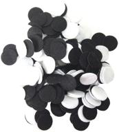 🌑 vibrant playfully ever after craft felt circles in black & white - 1 inch (200pc) logo