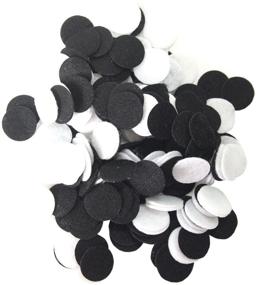 img 4 attached to 🌑 Vibrant Playfully Ever After Craft Felt Circles in Black & White - 1 Inch (200pc)