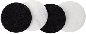 img 3 attached to 🌑 Vibrant Playfully Ever After Craft Felt Circles in Black & White - 1 Inch (200pc)