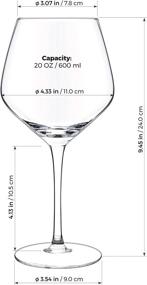 img 1 attached to 🍷 Luxbe Crystal Wine Glasses Set - 21-ounce Red & White Wine Glass - Lead-Free 100% Crystal - Professional Wine Tasting - 4-Piece Handcrafted Collection