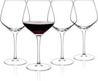 🍷 luxbe crystal wine glasses set - 21-ounce red & white wine glass - lead-free 100% crystal - professional wine tasting - 4-piece handcrafted collection логотип