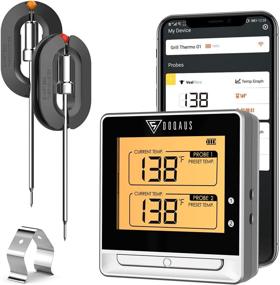 img 4 attached to 🌡️ DOQAUS Bluetooth Wireless Meat Thermometer for Grilling: A Smart Kitchen Tool with Remote Control, Dual Probes, and Backlight