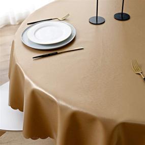 img 1 attached to 🎉 WELTRXE Waterproof Plastic Tablecloth for Parties