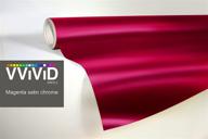 🌸 vvivid pink/magenta mirror chrome vinyl wrap roll - 17.75" x 60" - xpo air release tech logo