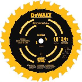 img 1 attached to DEWALT DW7124PT Tough Coat 10-Inch Miter/Table Saw Blade, 24-Tooth ATB Ripping Blade - Explore Now!