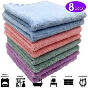 img 3 attached to 🧼 Premium Microfiber Cleaning Cloths: Ultra-Soft, Highly Absorbent, Lint-Free for Drying Dishes, Wiping Counters, Kitchen Cleaning Supplies, Dusting Rags