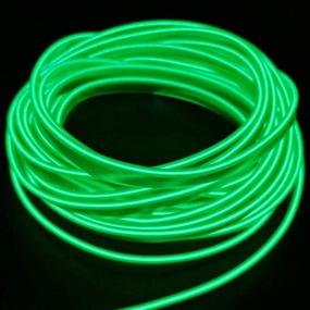 img 3 attached to Car Atmosphere Light Strip 2M/6FT USB Neon EL Wire Green Cold Lights Glow String Strip For Xmas Party Pub Festival Decoration(2M