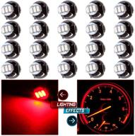 🚗 cciyu 20 pack t4/t4.2 red neo wedge 3led a/c climate control light bulbs replacement for caravan 1998-2001, acura integra 2004-2011, chevrolet colorado logo