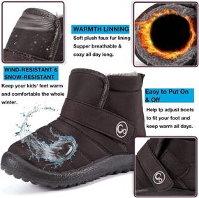 img 1 attached to 👞 Comfortable Toddler Shoes and Boots with Waterproof Handles