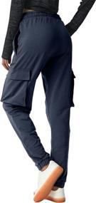 img 2 attached to 👖 SPECIALMAGIC Women's Cargo Sweatpants - Tapered Hiking Joggers with Elastic Waist, Drawstring, and Pockets