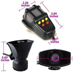 img 1 attached to Система звукового усилителя автомобильной сирены и микрофона Zento Deals 80W: усилите аварийный звук с 5 тональностями.