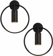 kco lighting mid century wall sconces lighting 1-light wall mounted light mid century wall decor lighting lamp circular bedroom light fixture (black логотип