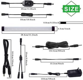 img 2 attached to AIBOO LED Under Counter Light Bar Kit, Plug-in Corded Dimmable 12V LED Cabinet Lighting with Switch for Counter Shelf Showcase Display Lighting (6 Panels, Daylight White)