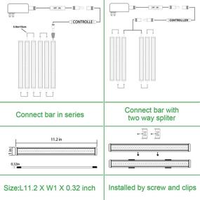 img 1 attached to AIBOO LED Under Counter Light Bar Kit, Plug-in Corded Dimmable 12V LED Cabinet Lighting with Switch for Counter Shelf Showcase Display Lighting (6 Panels, Daylight White)