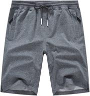 🩳 yukaichen double sided zipper pockets shorts for men: stylish and functional clothing logo