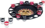 shot roulette casino drinking game by trademark poker, 2.75x11.5x11.5, in black logo