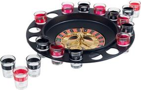 img 1 attached to Shot Roulette Casino Drinking Game by Trademark Poker, 2.75x11.5x11.5, in Black