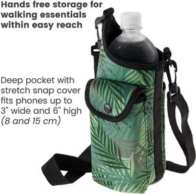 img 2 attached to 🧊 Optimized Search: Neoprene Water Bottle Holder and Carrier Bag with Adjustable Strap and Phone Case by Smooth Trip