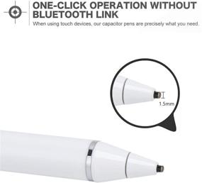 img 1 attached to 🖊️ MENKARWHY Active Stylus Digital Pen for Touch Screens, Rechargeable 1.5mm Fine Point Stylus Smart Pencil Compatible with Most Tablets, Includes Glove (White), Model E8910BT