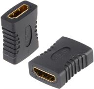 🔌 j&d hdmi женский к женскому hdmi переходник адаптер 2 шт. - покрытие золотом, поддерживает 4k, 3d, arc и ethernet логотип