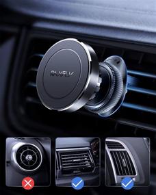 img 1 attached to 📱 Magnetic Car Phone Mount Holder - RAXFLY [Improved Clip] 360° Rotation Magnetic Air Vent Cell Phone Holder for Car Magnet Mount - Compatible with iPhone, Samsung & All Smartphones (Black)