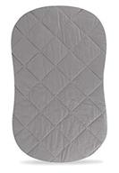 🛏️ grey jersey cotton quilted waterproof hourglass sheet: all-in-one bassinet sheet with mattress pad cover protection by ely's & co. logo