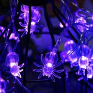 🕷️ halloween spider fairy lights - 30 purple leds with battery operation for spooky decorations logo