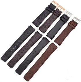 img 3 attached to 👑 Premium Genuine Leather Replacement Straps for Skagen Men's Watches