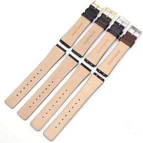 img 2 attached to 👑 Premium Genuine Leather Replacement Straps for Skagen Men's Watches