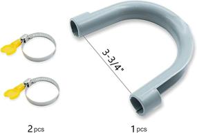 img 1 attached to 🚰 10 Ft Universal Washer Drain Hose Extension Kit with U-Bend Holder and 2 Hose Clamps, Fits 3/4” to 1-1/2” Drain Outlet - Ideal for Washing Machines